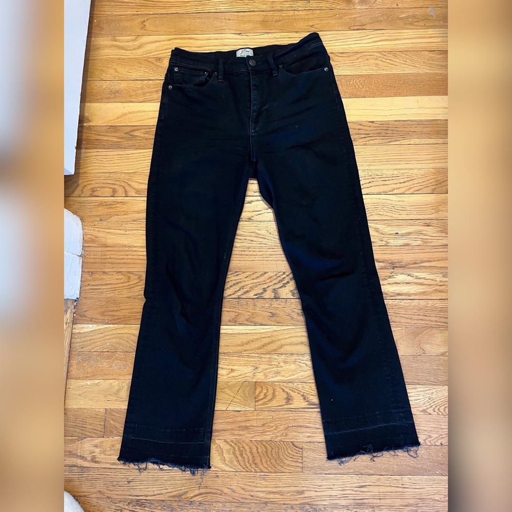 J-Crew Kick Crop Jeans 27. Black